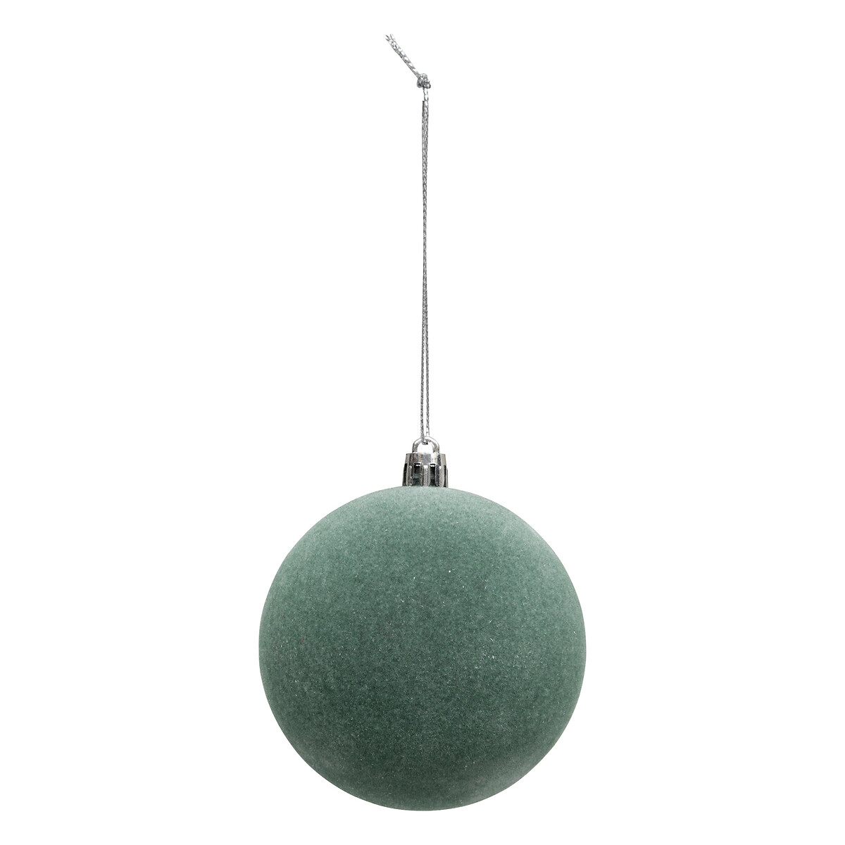 Conjunto de 9 bolas branco e verde 8cm