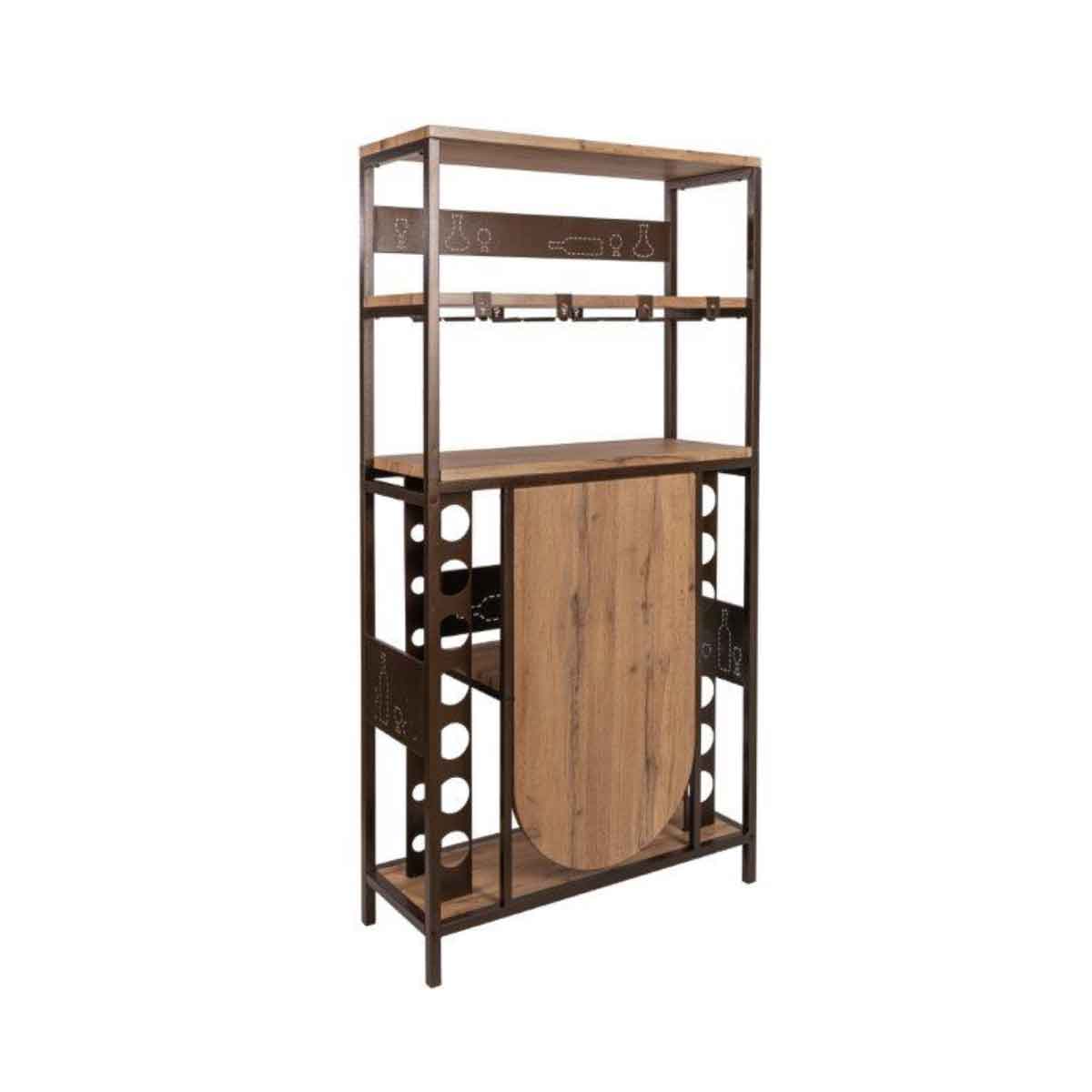 Móvel de bar BOCCA com garrafeira e tampo amovível