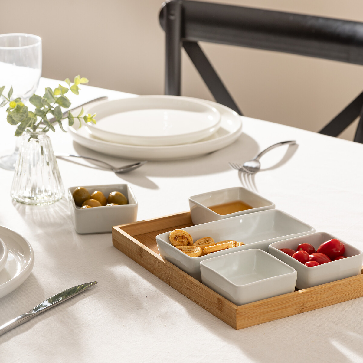 Conjunto de 6 pe&ccedil;as para aperitivos