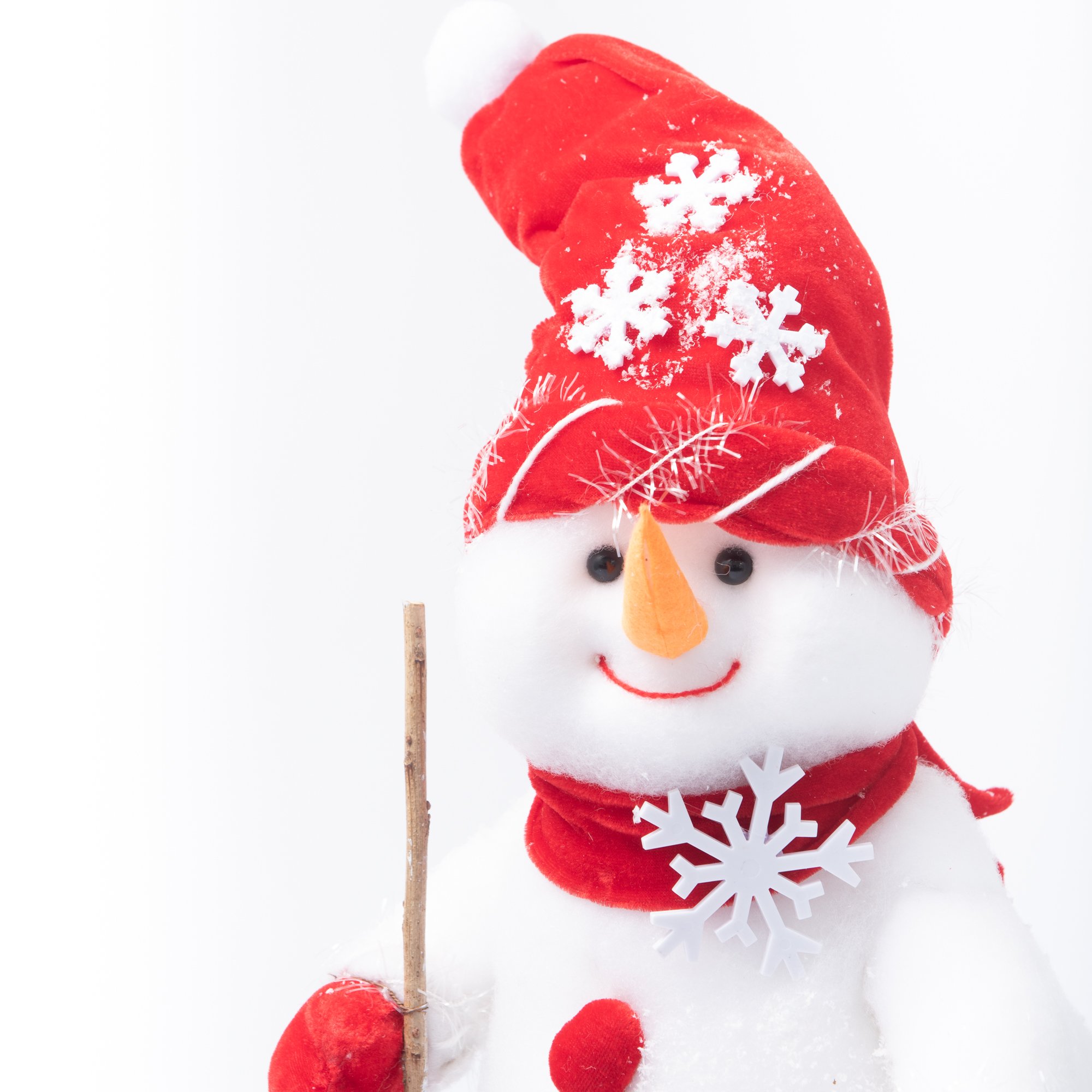 Boneco De Neve Com Gorro E Vassoura 40cm