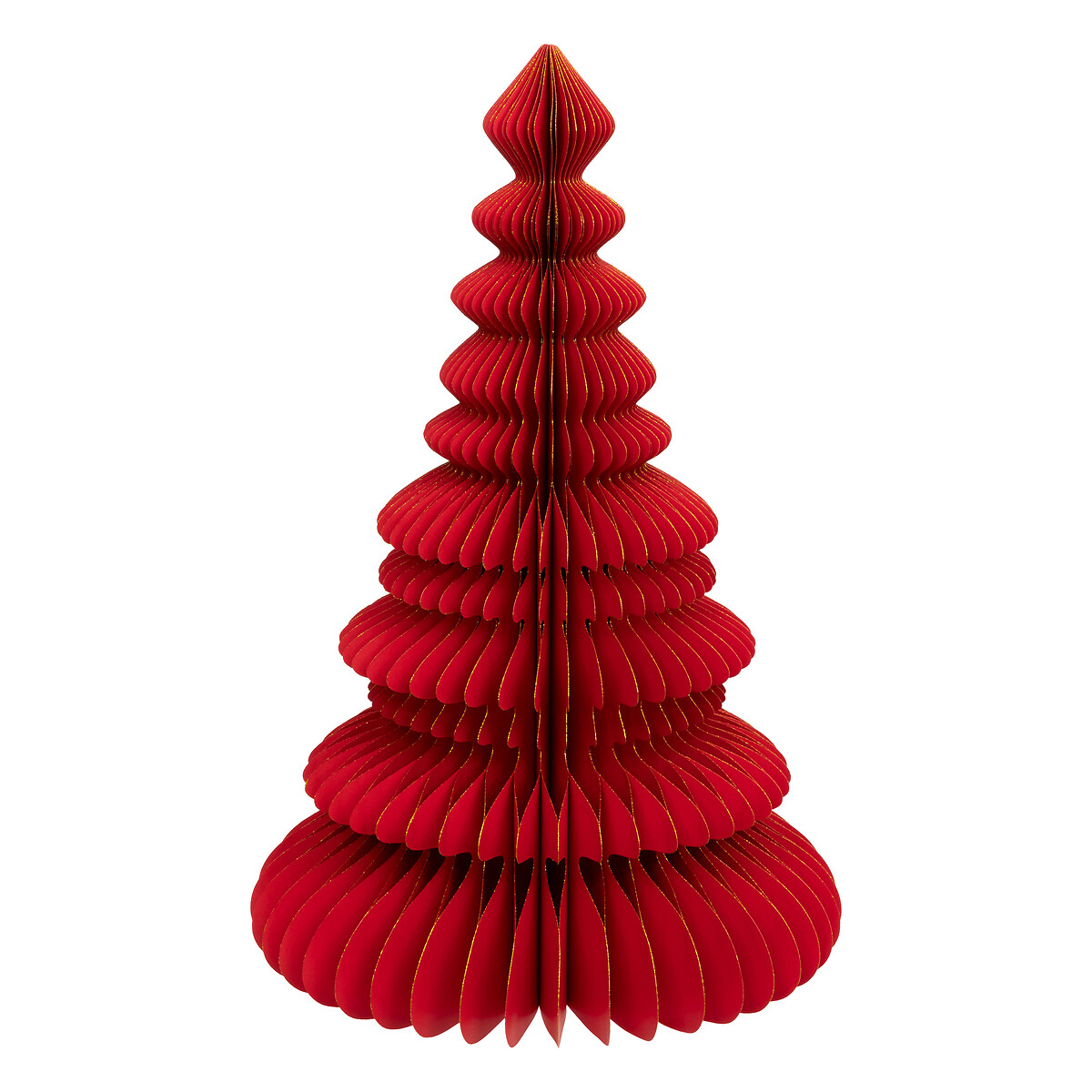 &Aacute;rvore de natal origami vermelha 90cm