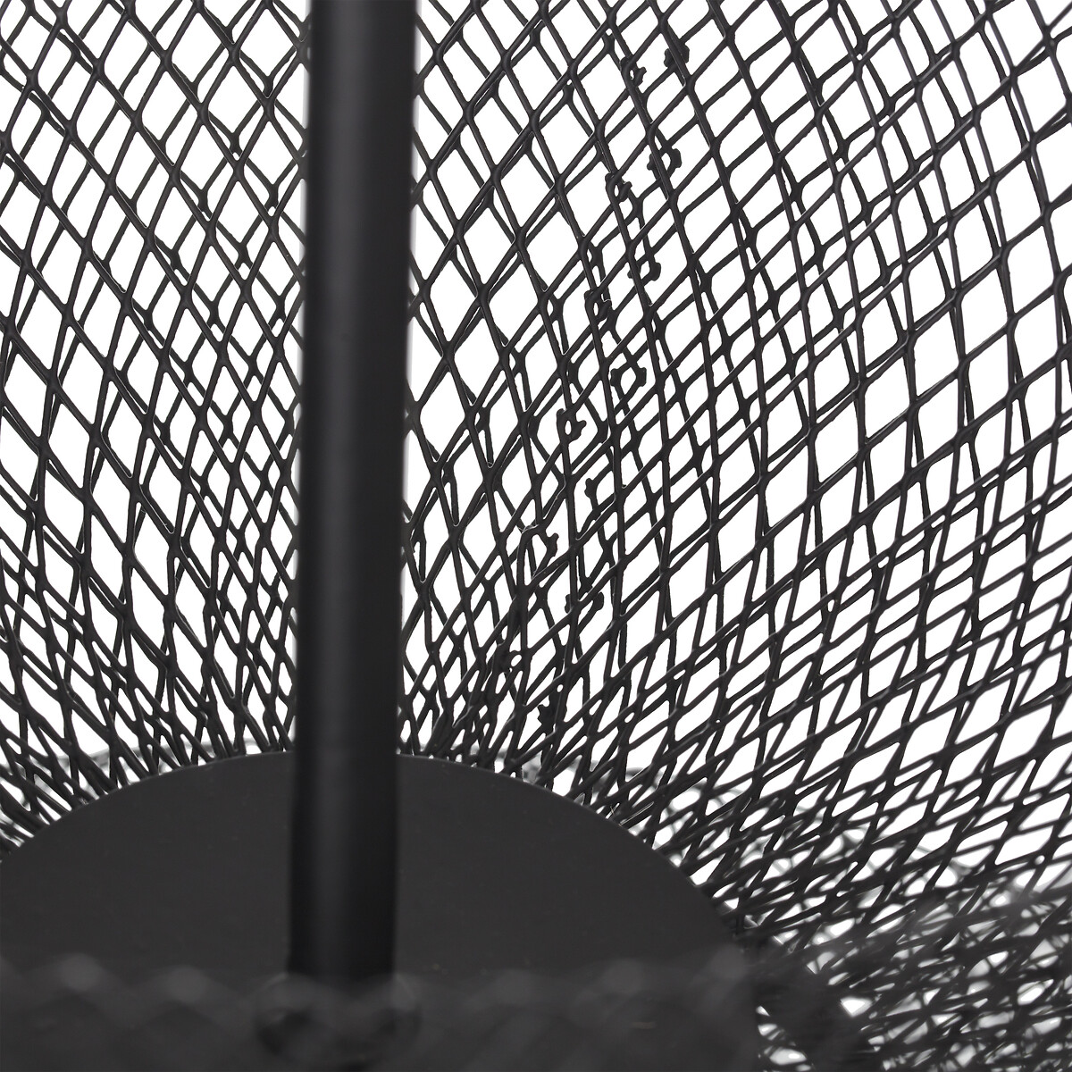 Fruteira preta em metal com 2 níveis