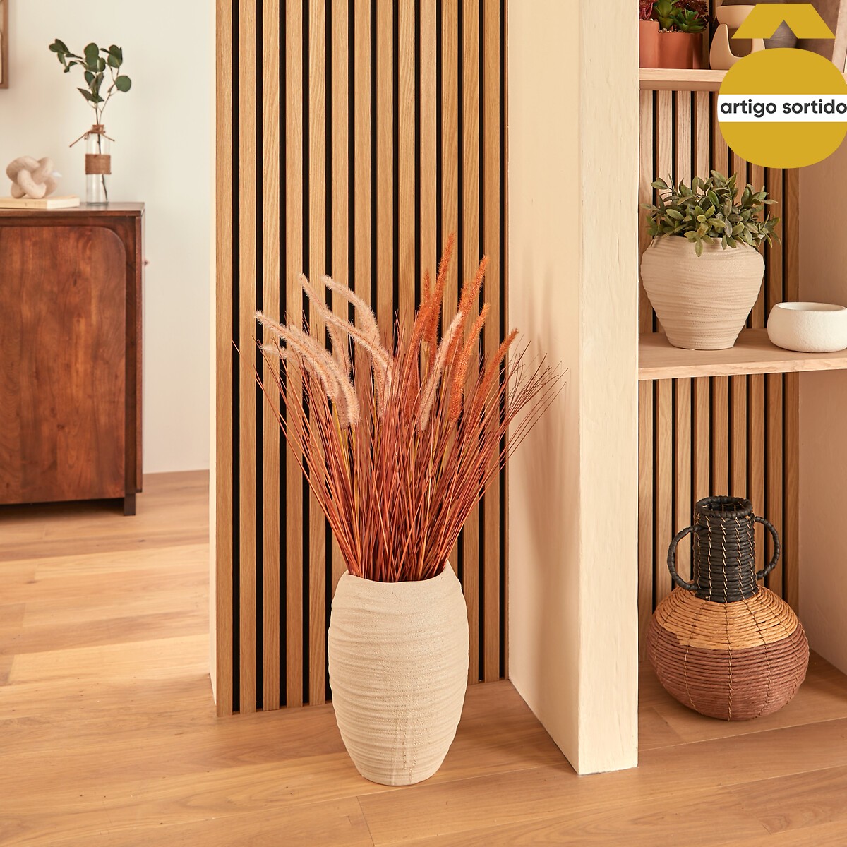 Haste de flor seca artificial DOUG 85cm