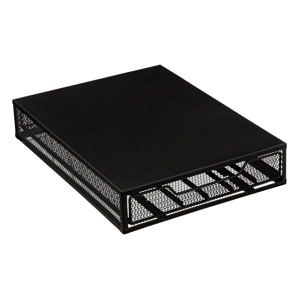 Caixa MAYAJ preta com gaveta para 60 cápsulas