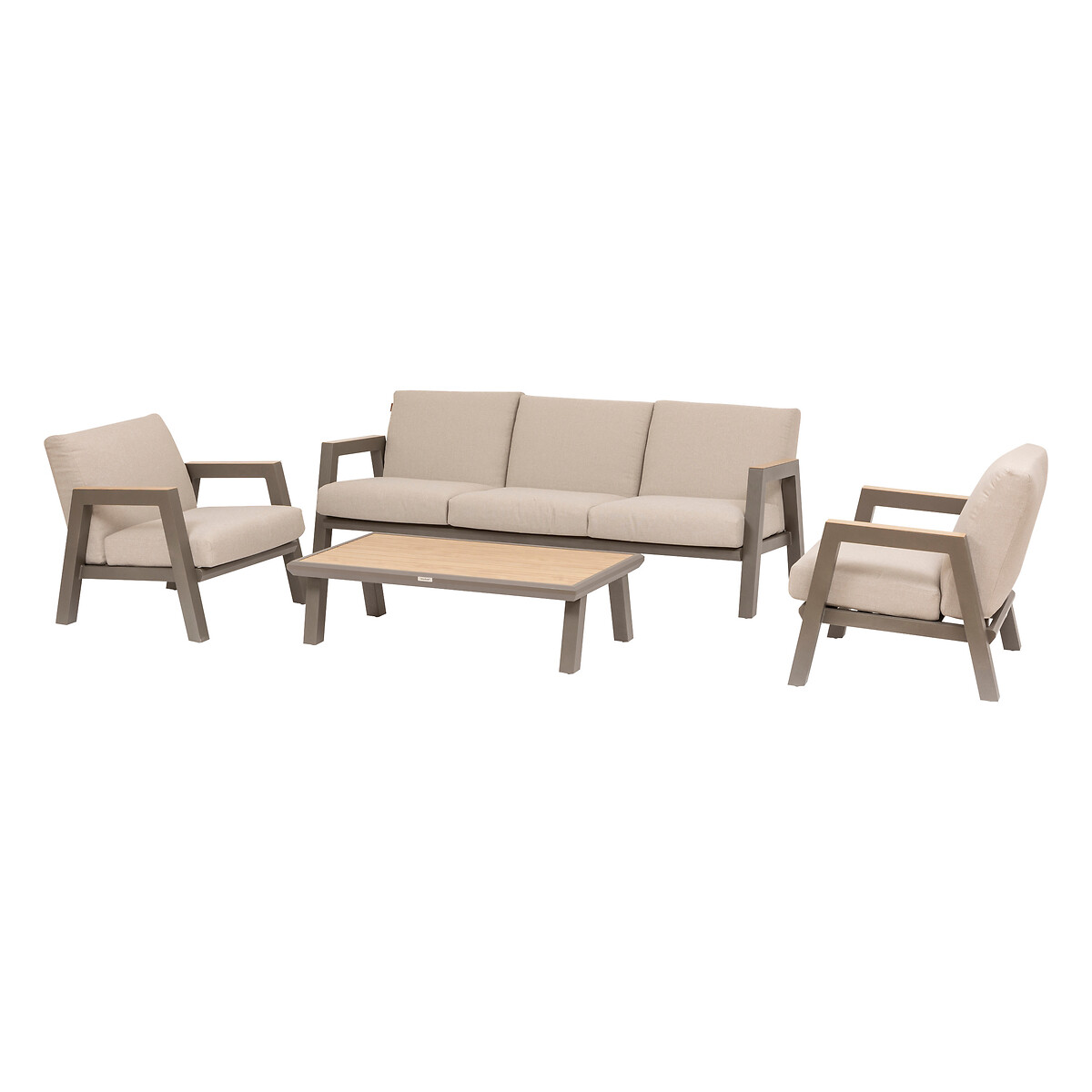 Conjunto de jardim AXIOME pralin&eacute; bege 5 lugares