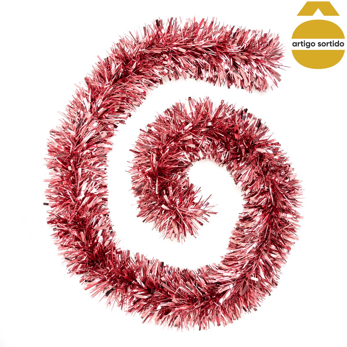 Grinalda natalícia rosa 200cm