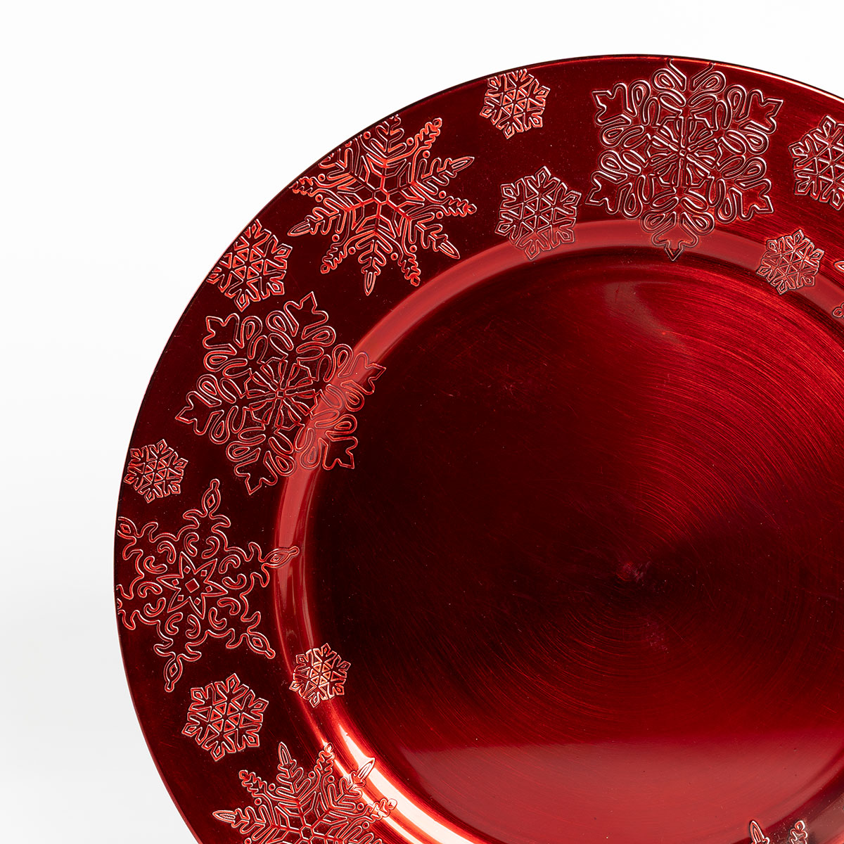 Prato marcador floco de neve vermelho 33cm