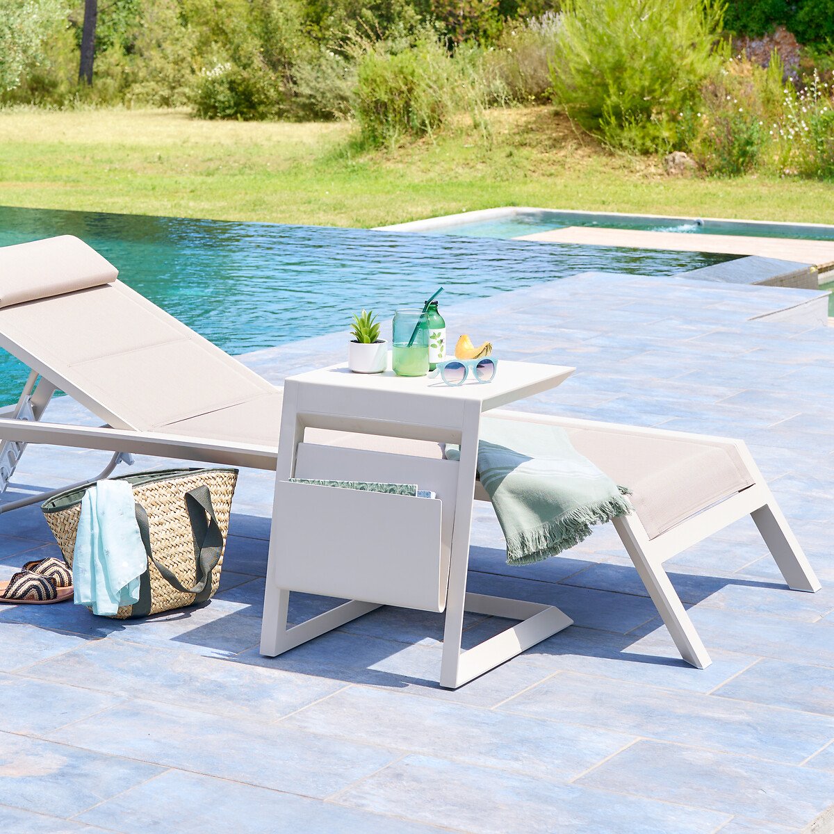 Mesa de apoio ALLURE argile em alum&iacute;nio