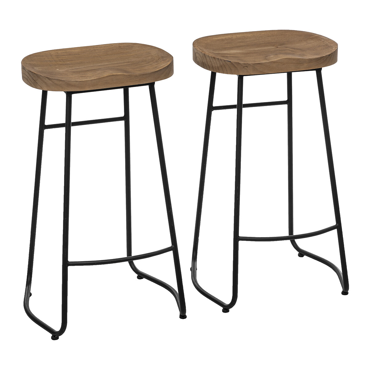 Conjunto de bar HAZEL mesa e 2 bancos preto,  Conjunto de bar HAZEL mesa e 2 bancos preto