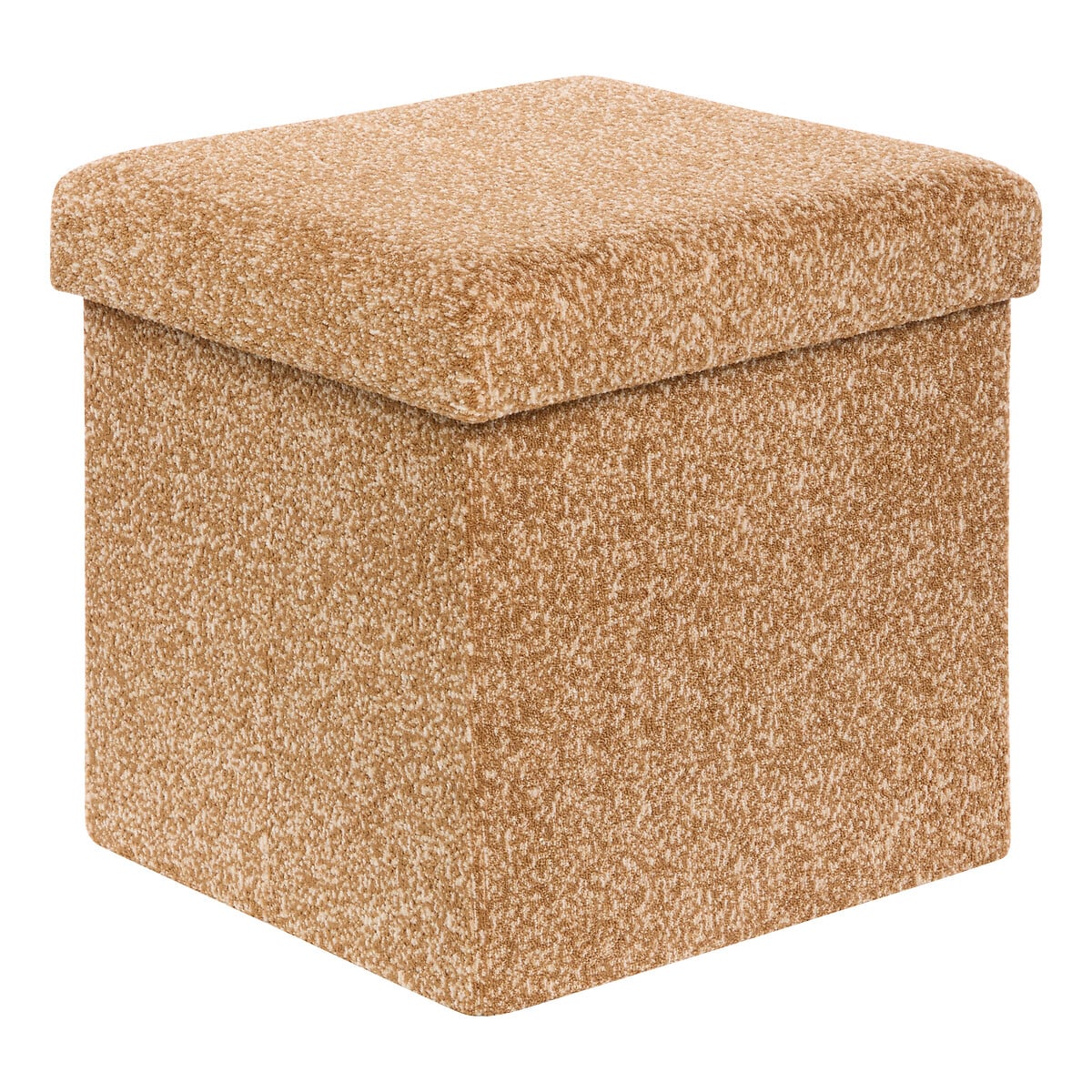 Pufe com arruma&ccedil;&atilde;o OXIA ocre 38x38cm