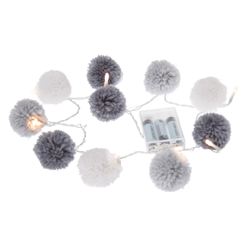 Grinalda Luminosa C/Pompons