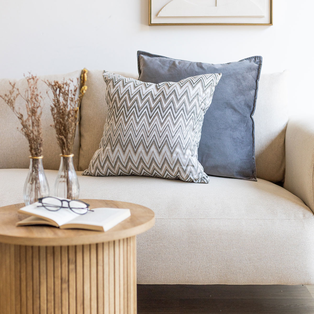 Almofada decorativa VEXUS verde e bege 50x50cm