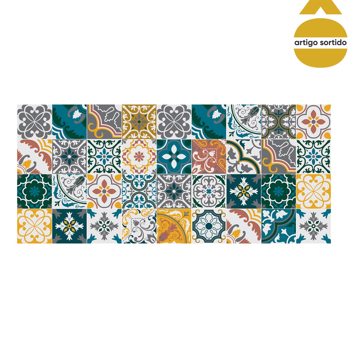 Tapete em vinil mosaico 50x112cm,  Tapete em vinil mosaico 50x112cm