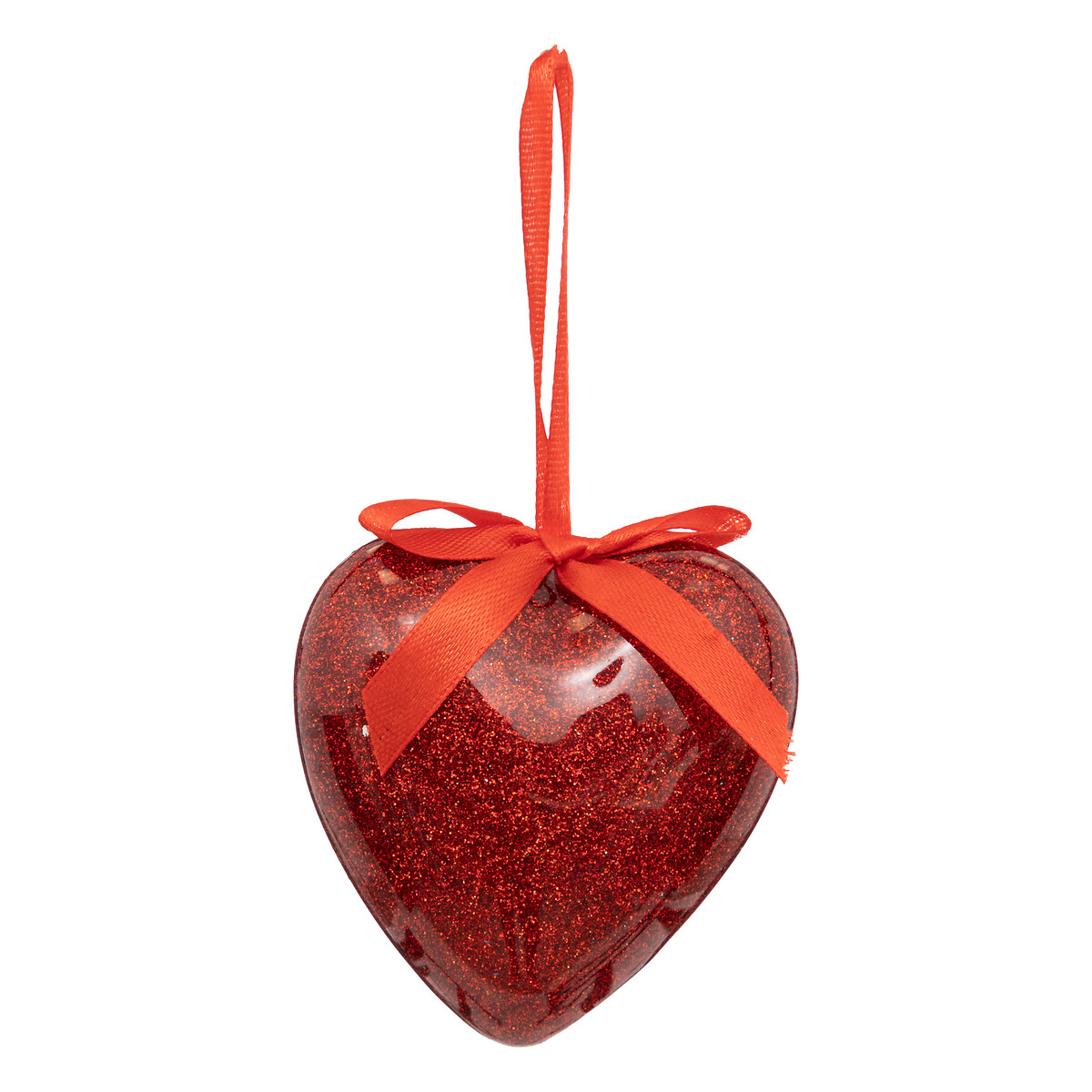 Pendurante cora&ccedil;&atilde;o vermelho com fita 8cm