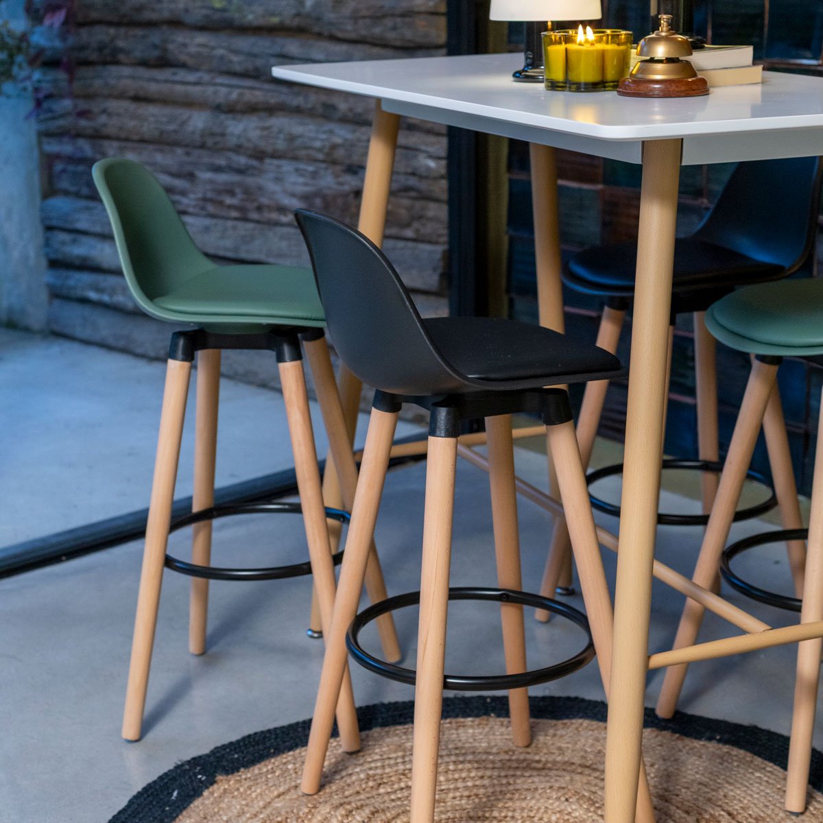 Banco de bar MAXON branco