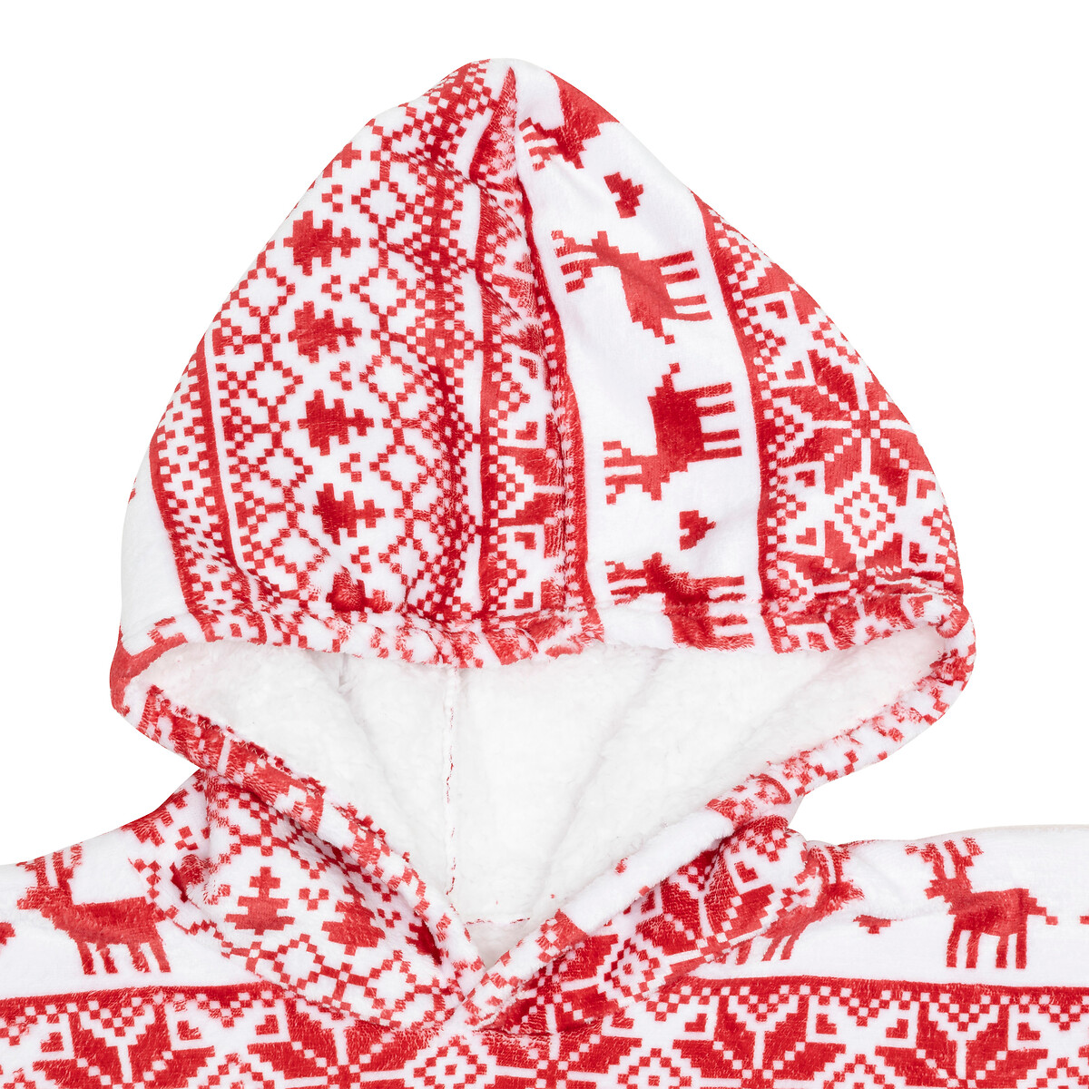 Manta camisola com capuz natal scandi 118cm
