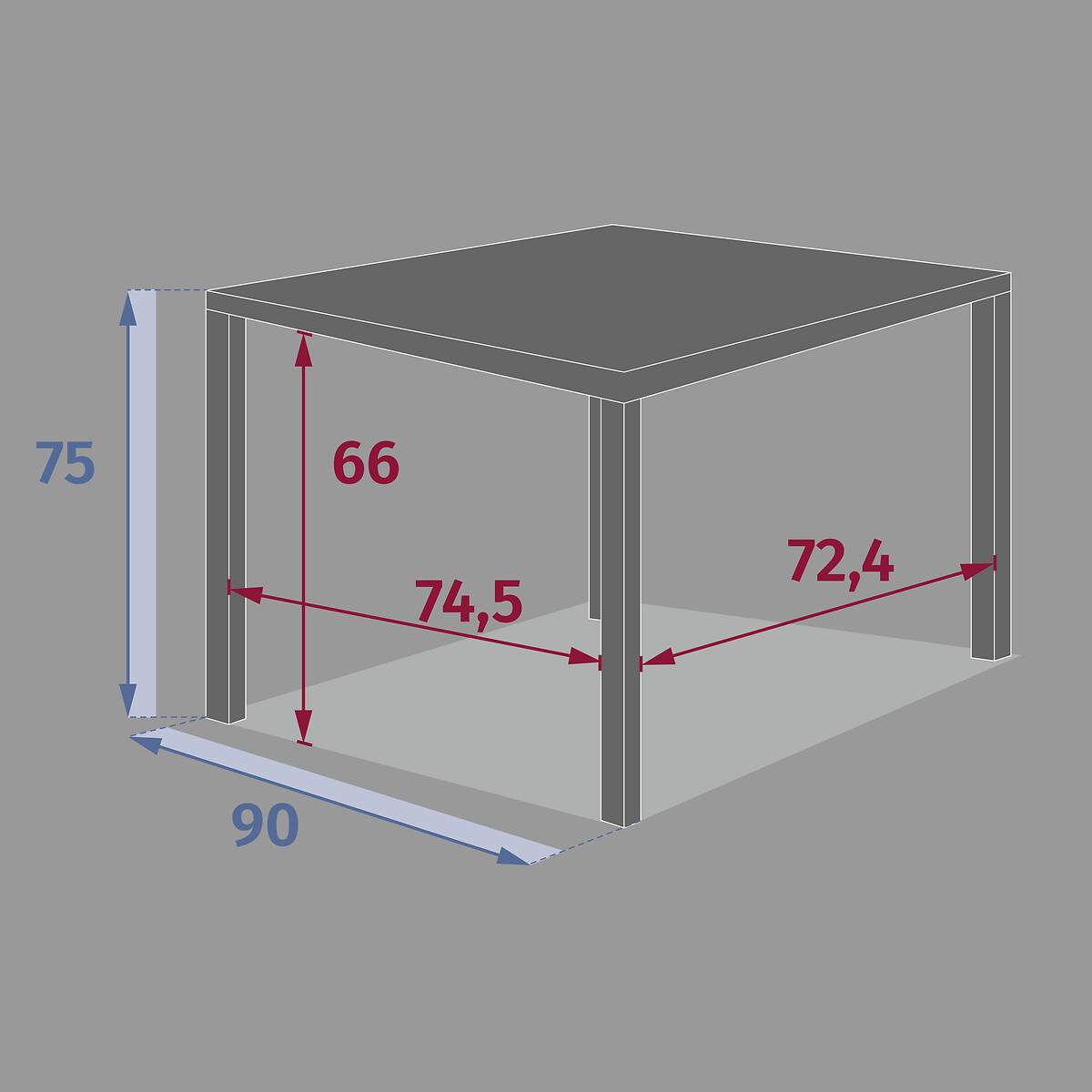 Mesa extensível Piazza Argile 90-180cm,  Mesa extensível Piazza Argile 90-180cm