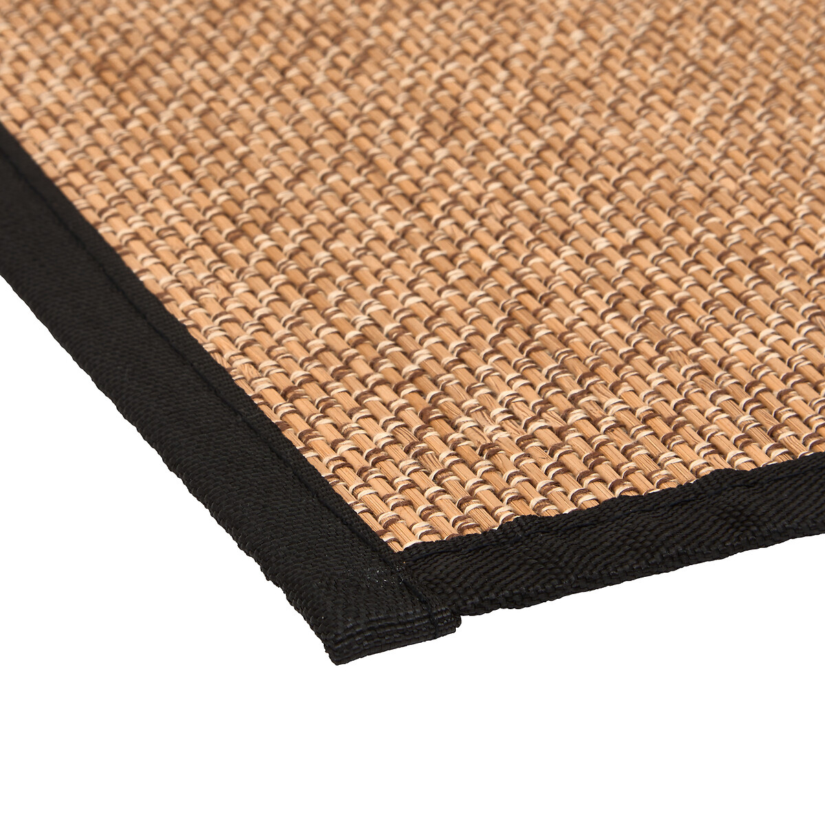 Tapete wc STEMY preto em bambu 50x80cm