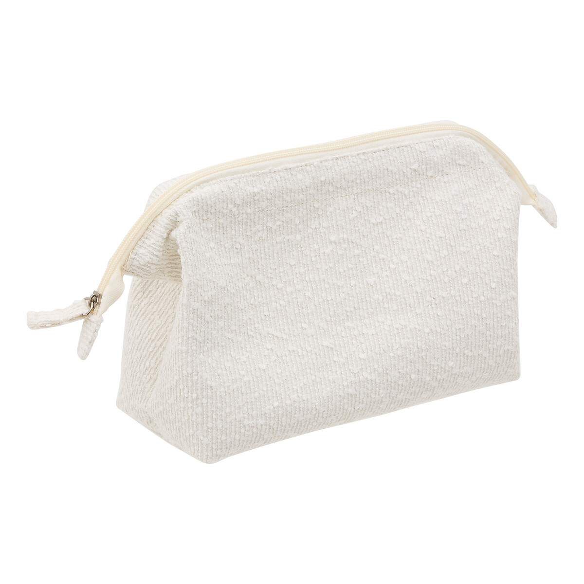 Bolsa de higiene branca em tecido boucl&eacute;