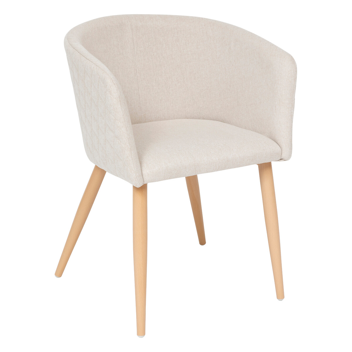 Cadeira MARLO bege em veludo 55x55x76cm