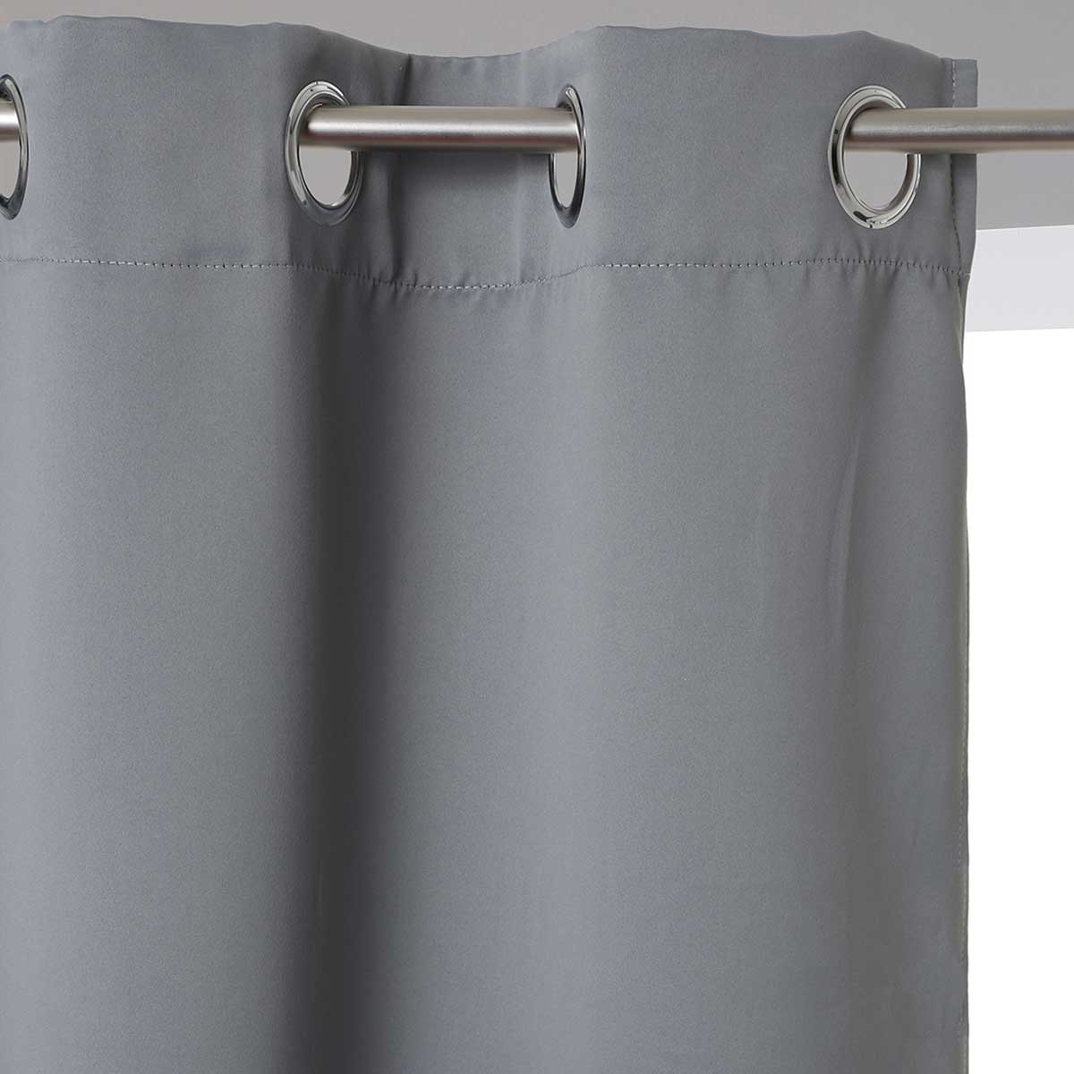 Cortina opaca cinza clara 140x260cm