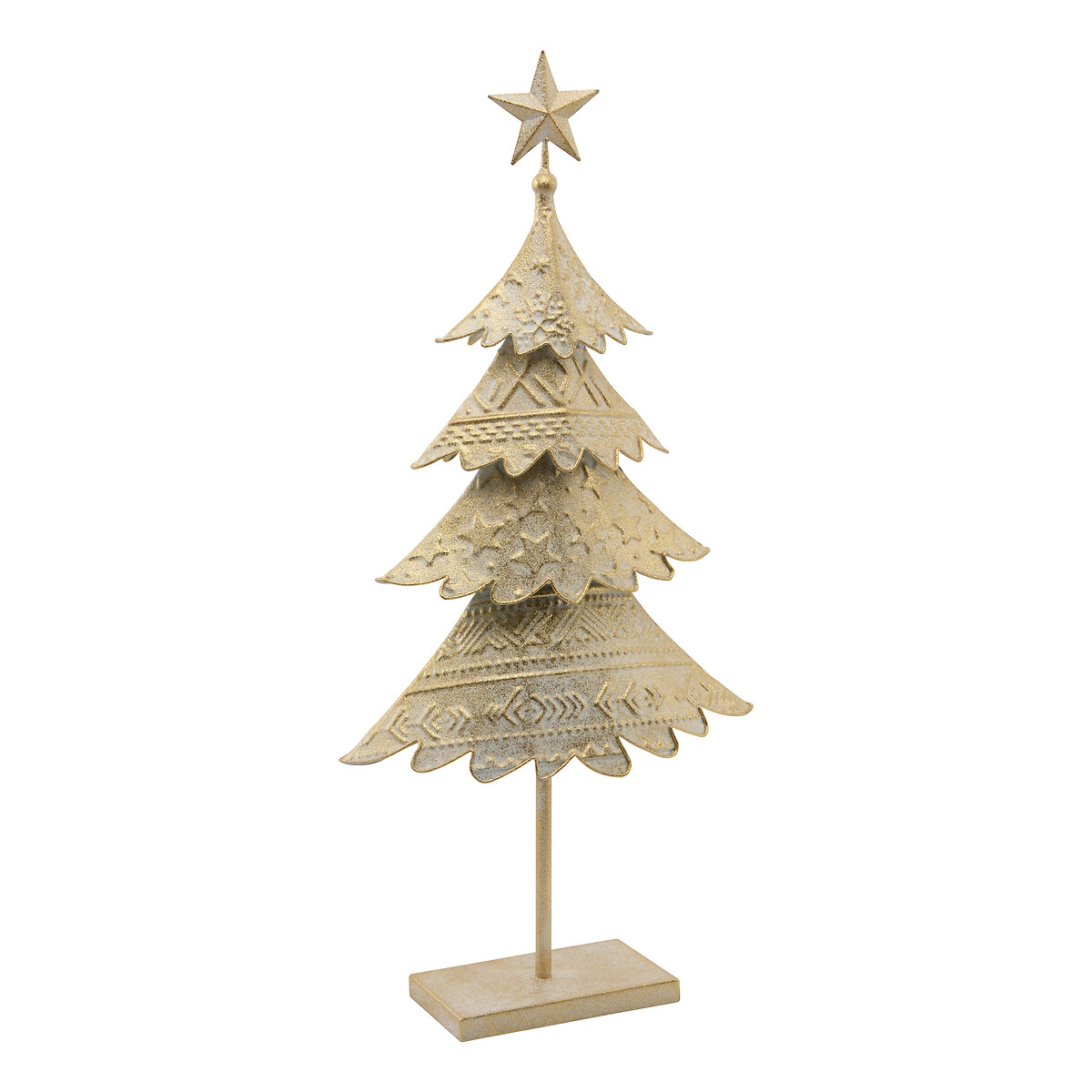 &Aacute;rvore de natal decorativa dourado 77cm