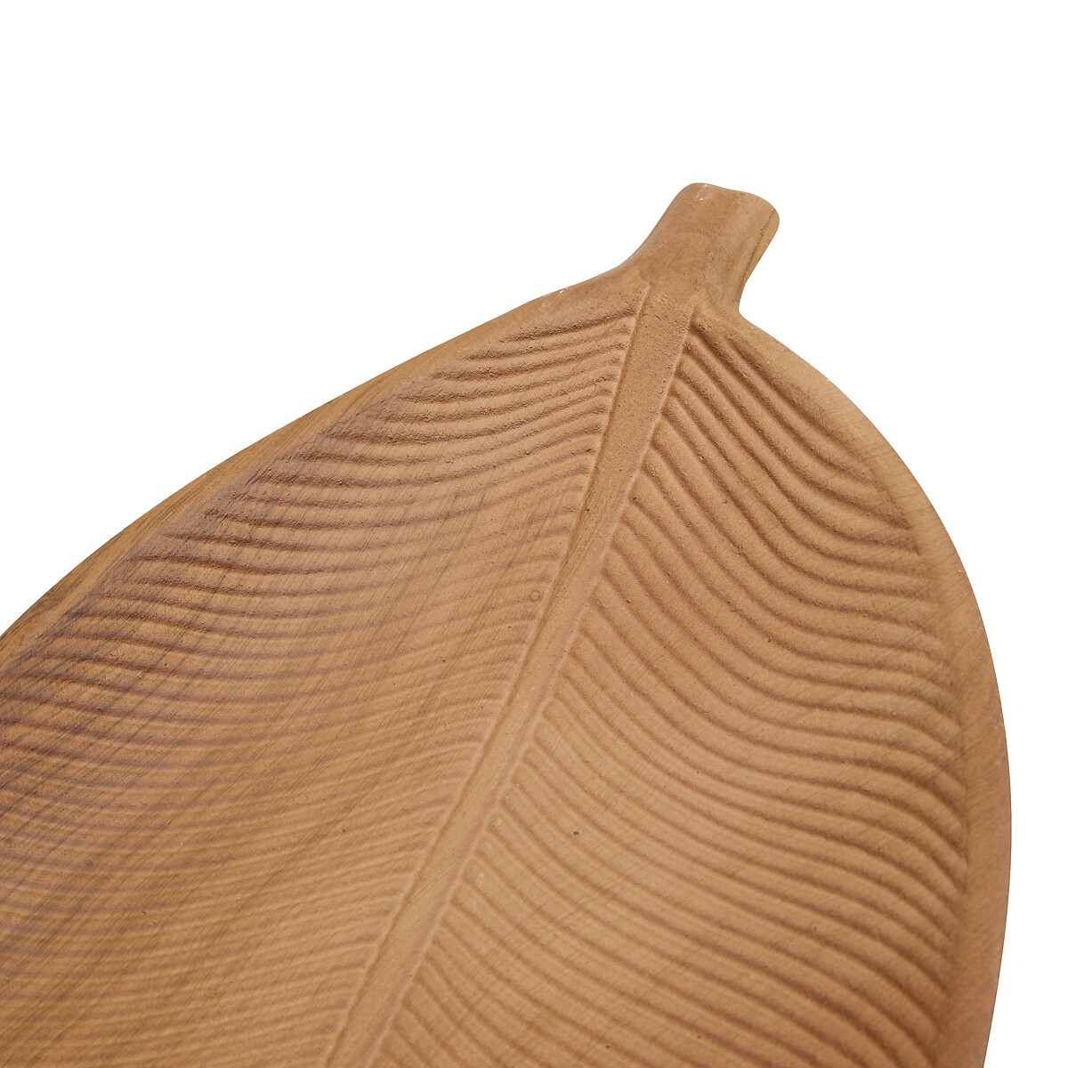 Despeja bolsos em forma de folha castanho 49cm