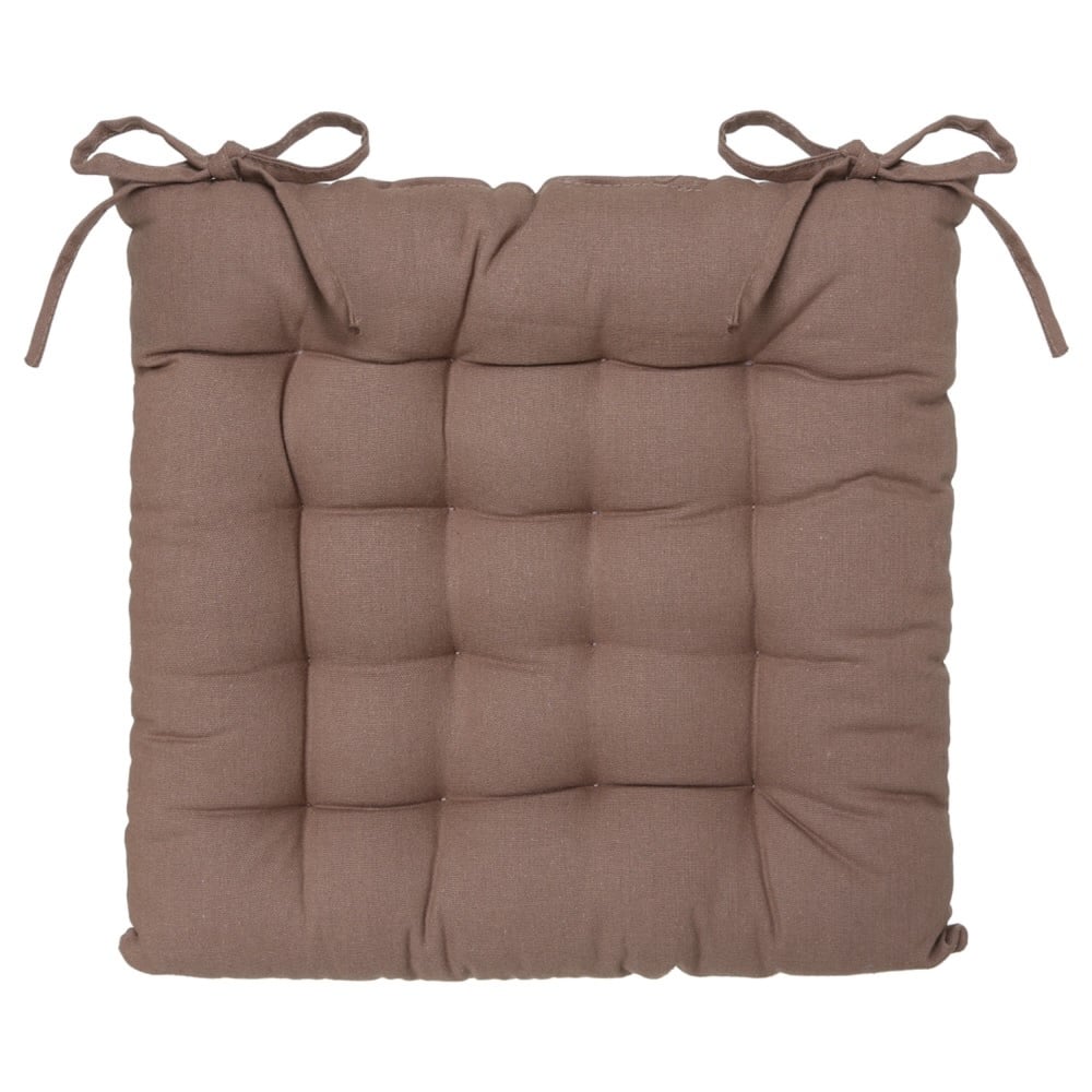 Coxim taupe em algod&atilde;o 38x38cm
