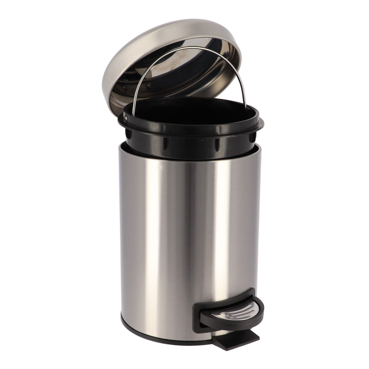 Balde wc cromado soft close em metal