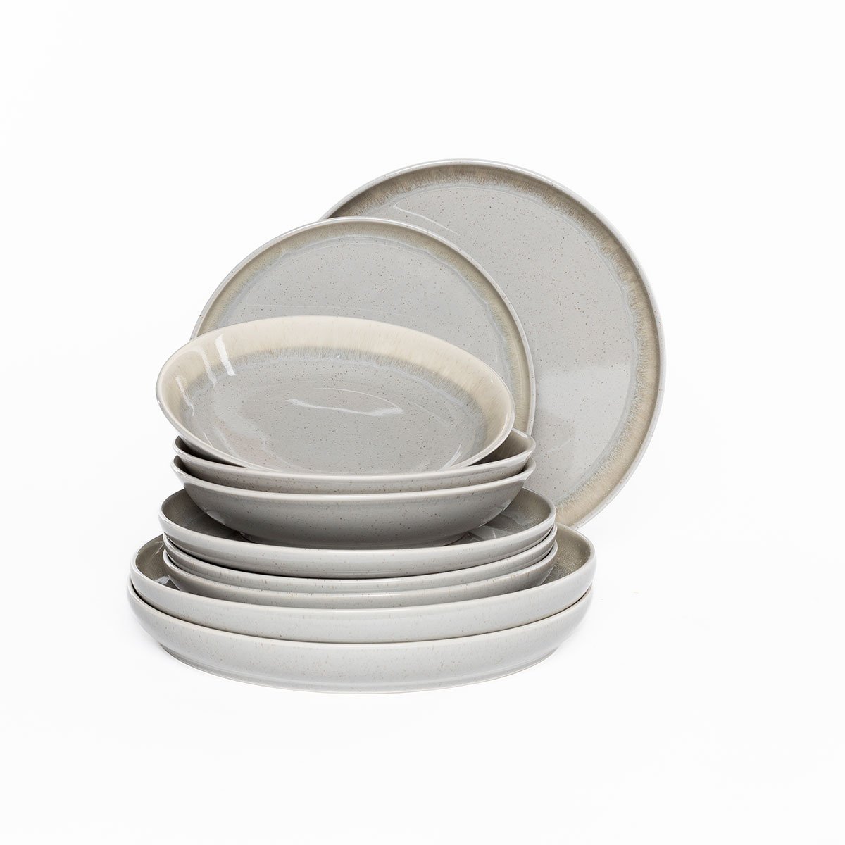 Prato de sopa ANITA verde cer&acirc;mica 20cm