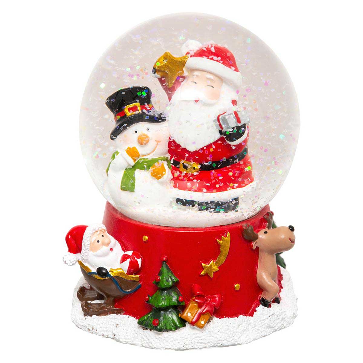 Globo natal&iacute;cio com neve