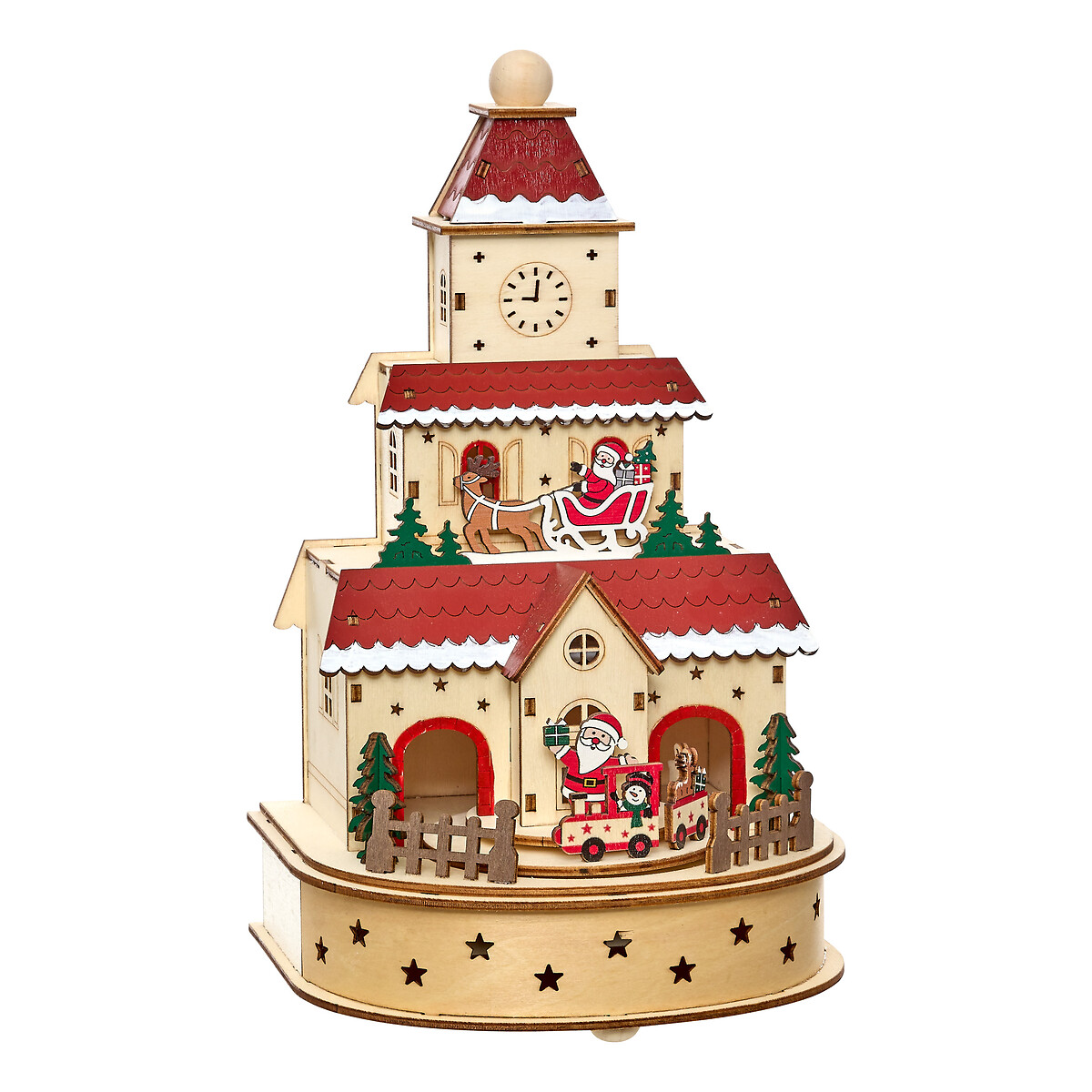 Casa decorativa com led 17x15x28cm