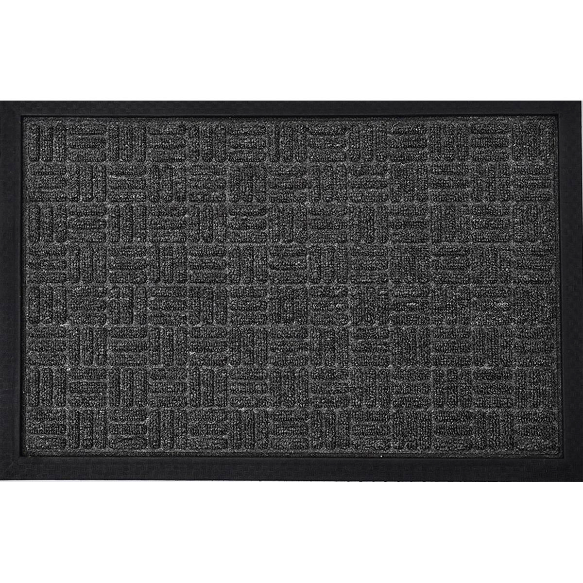 Tapete de entrada cinza escuro 40x60cm
