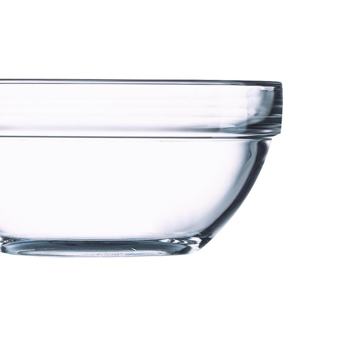 Ta&ccedil;a de vidro redonda empilh&aacute;vel 14cm