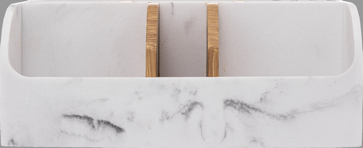 Organizador wc LEA branco efeito m&aacute;rmore