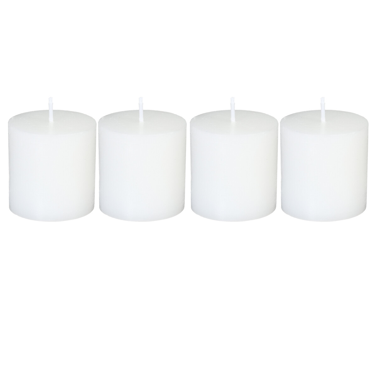 Conjunto 4 velas rústicas brancas