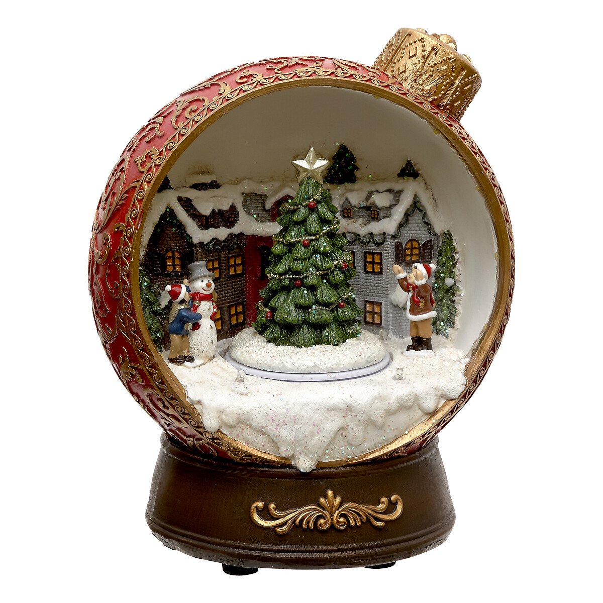 Aldeia bola de natal 18x16x22cm