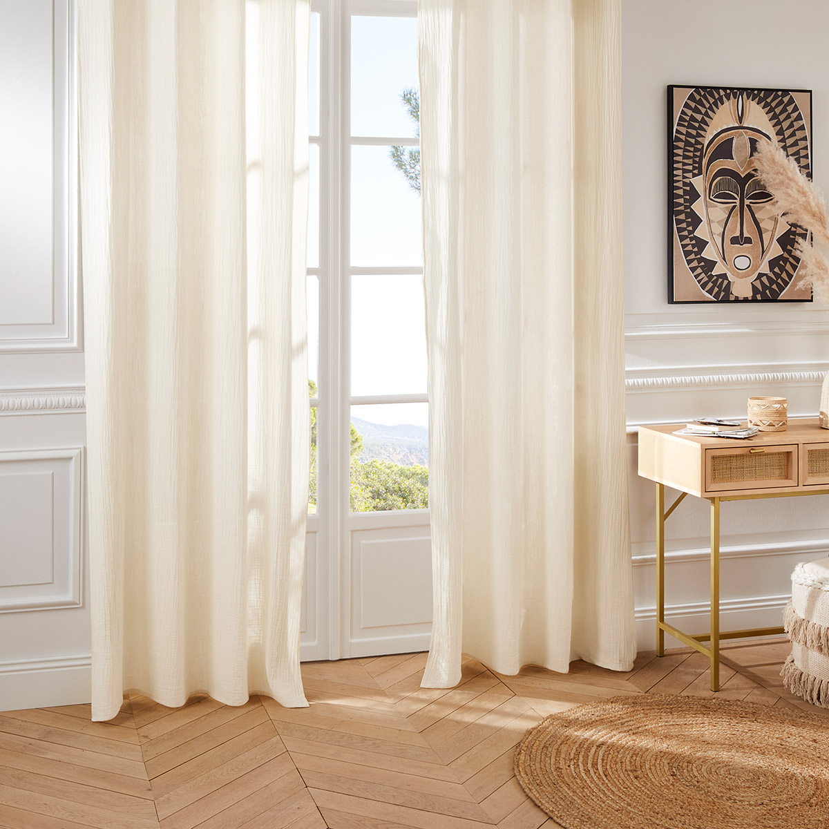 Cortina WINTER LIGHT gaze marfim 130x260cm