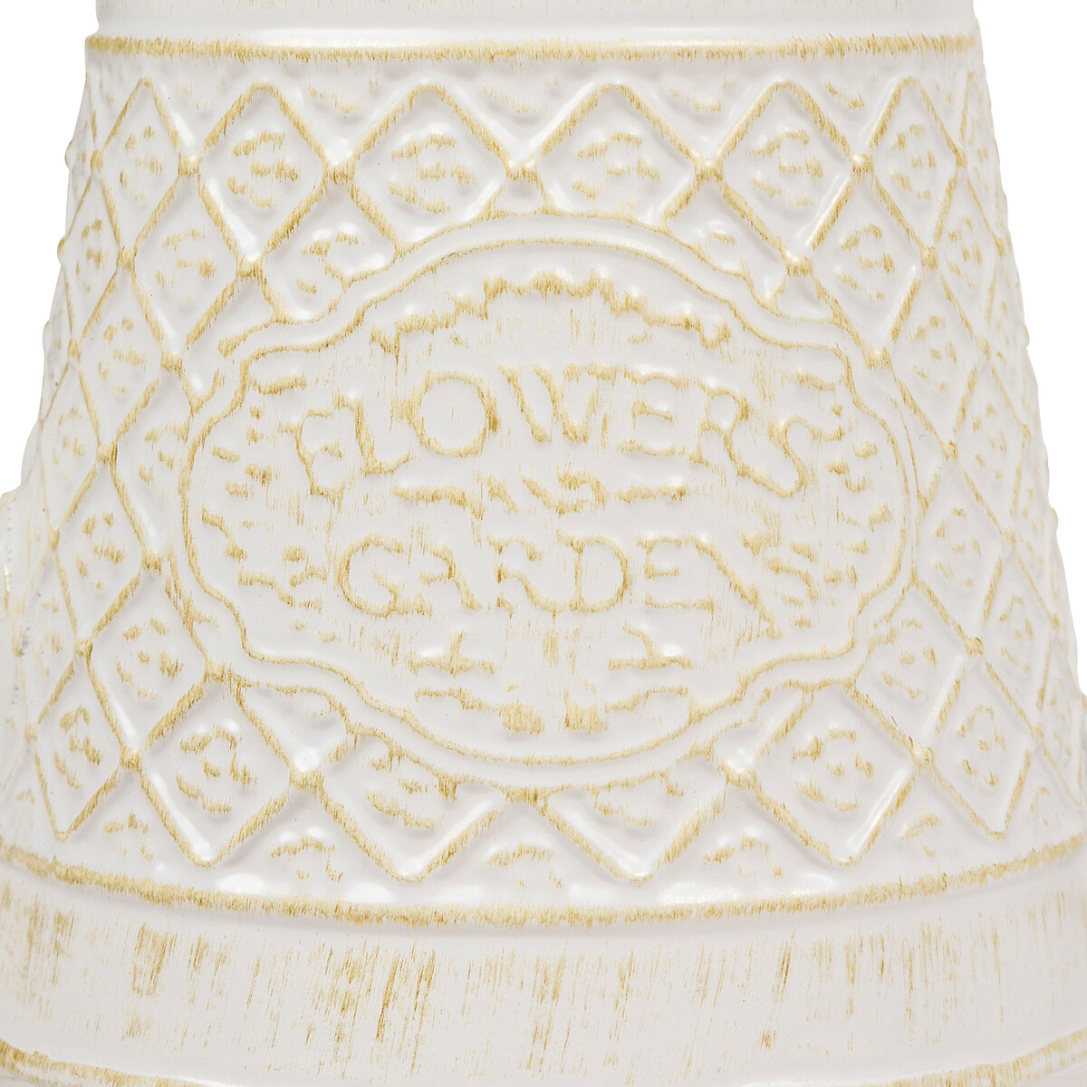 Regador TINO em metal branco 27x14x16,5cm,  Regador TINO em metal branco 27x14x16,5cm