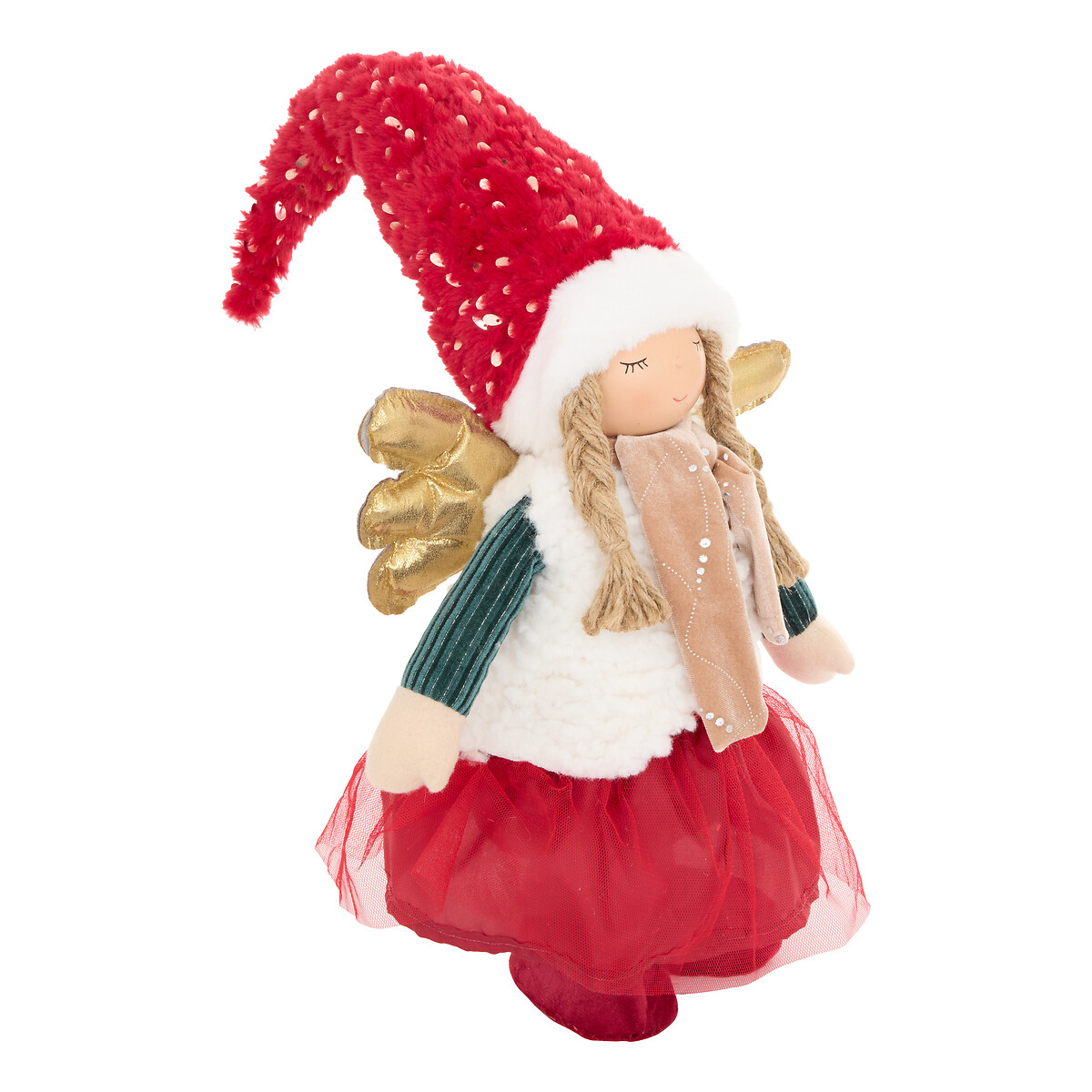 Figura Fada com asas e chap&eacute;u Eva 78cm