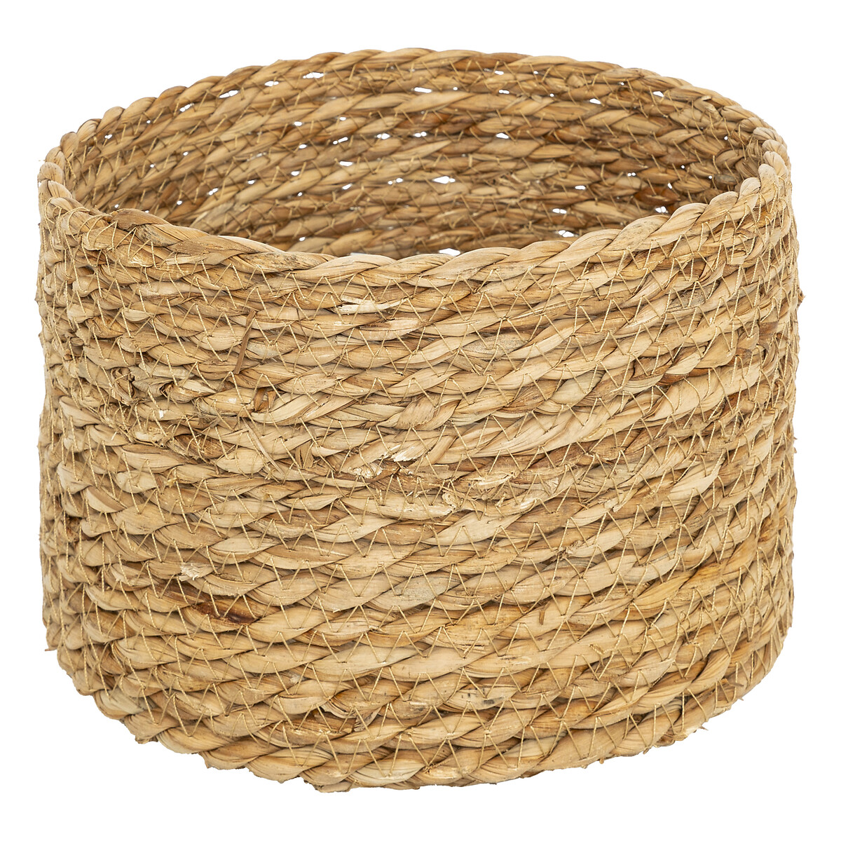 Conjunto de 9 cestos em r&aacute;fia bege LIT
