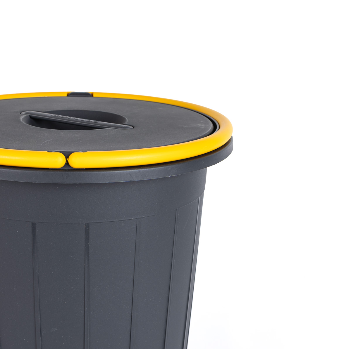 Ecoponto preto com pega amarela 25l