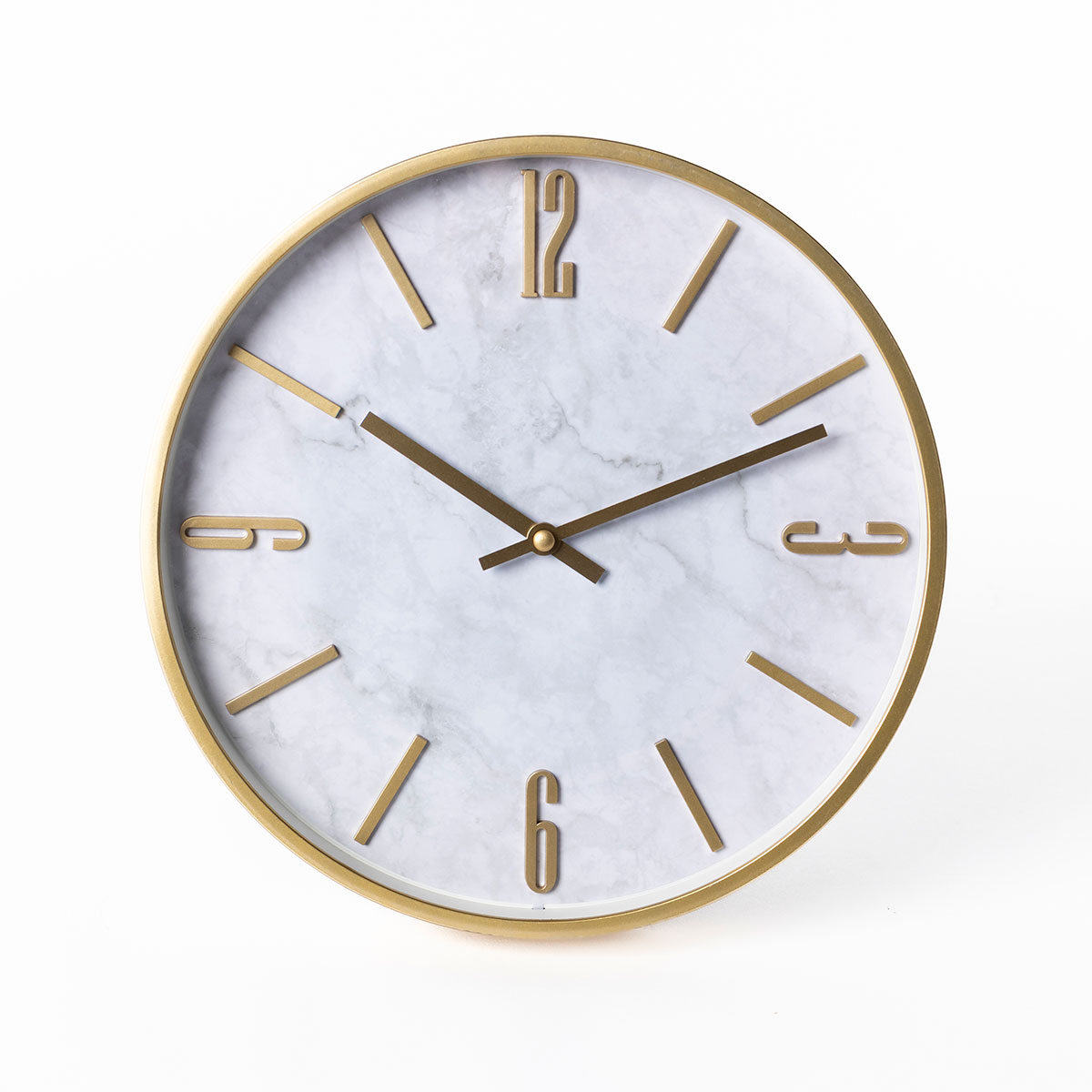 Rel&oacute;gio NATHALIE dourado com efeito m&aacute;rmore D29cm