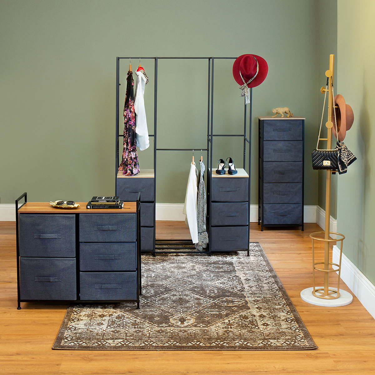 Roupeiro TISSA cinza escuro