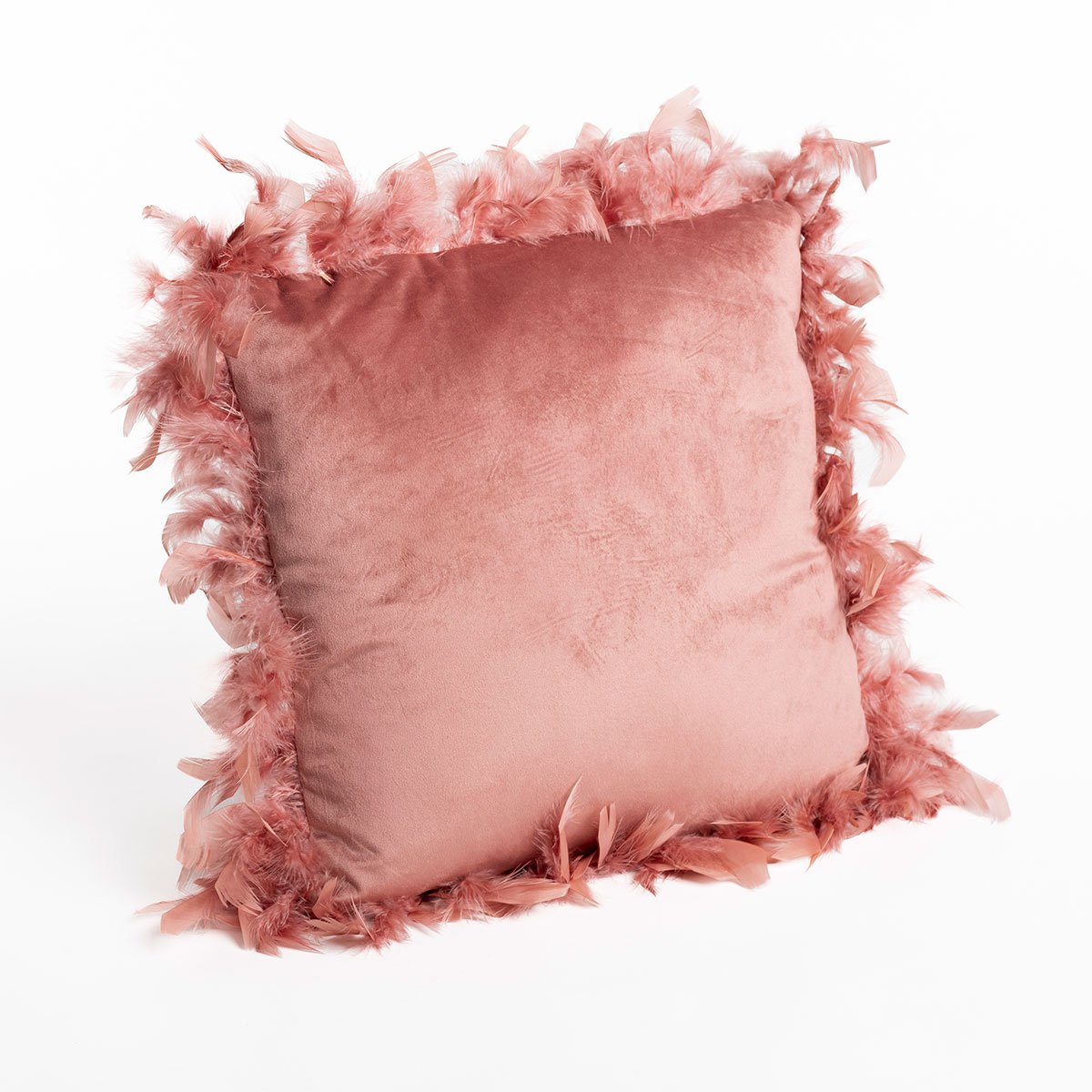 Almofada rosa em veludo 40x40cm