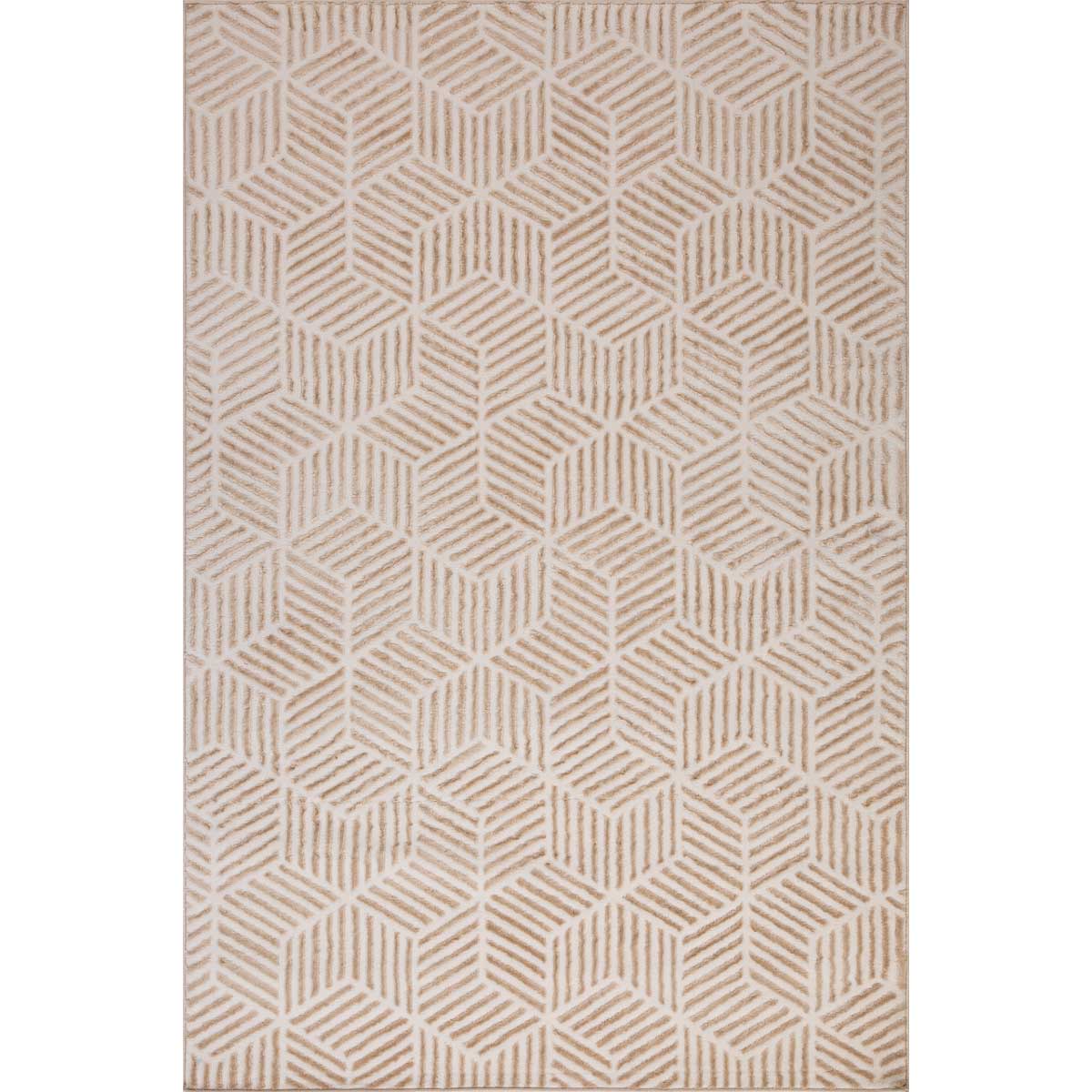 Tapete ZAHA geométrico bege 200x285cm