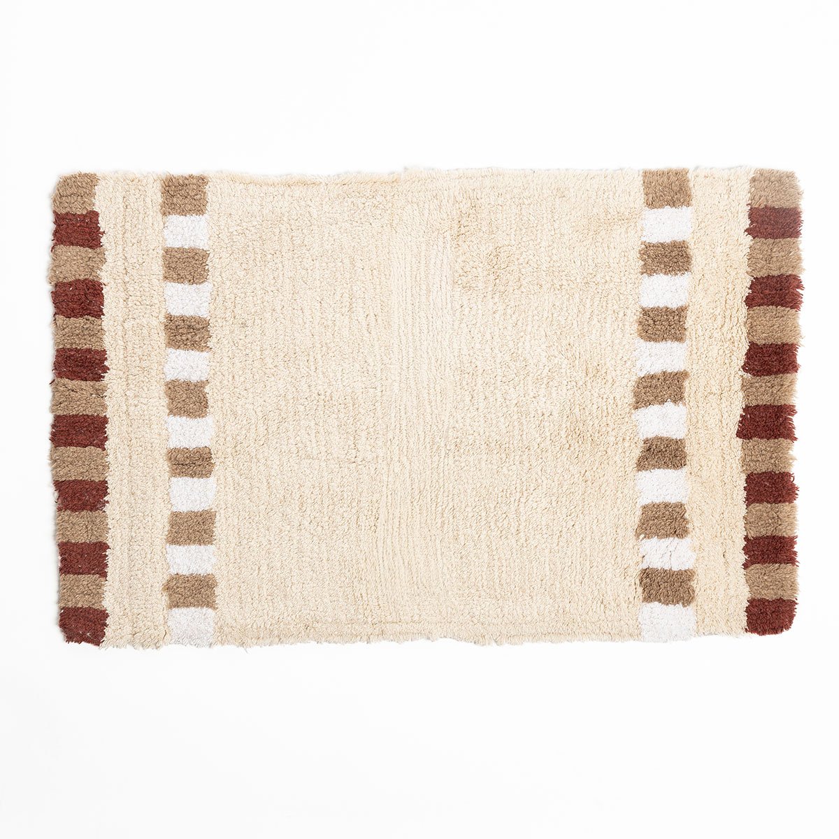 Tapete wc FLORENCE bege de algod&atilde;o 50x80cm