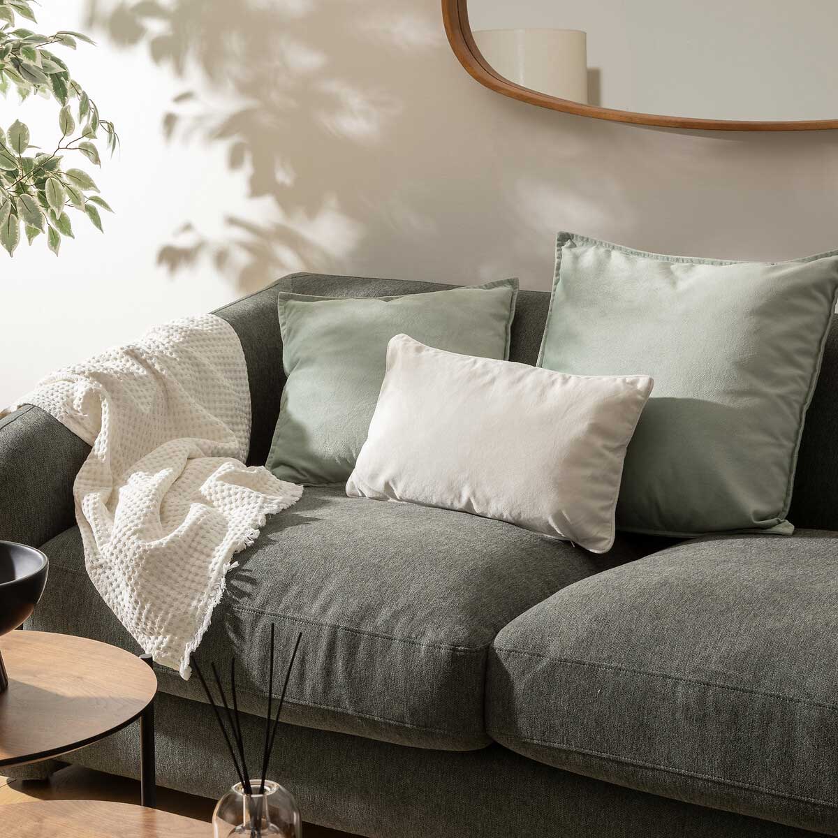 Almofada LILOU verde celadon 55x55cm