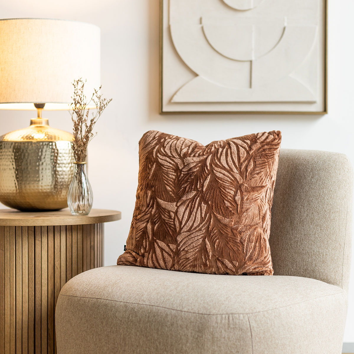 Almofada RYO terracota 40x40cm