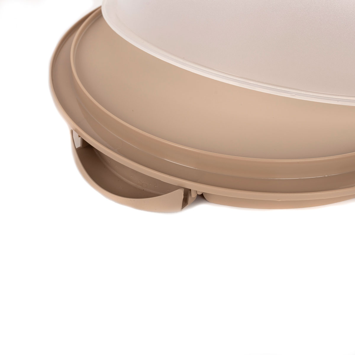 Boleira redonda bege 34,5cm